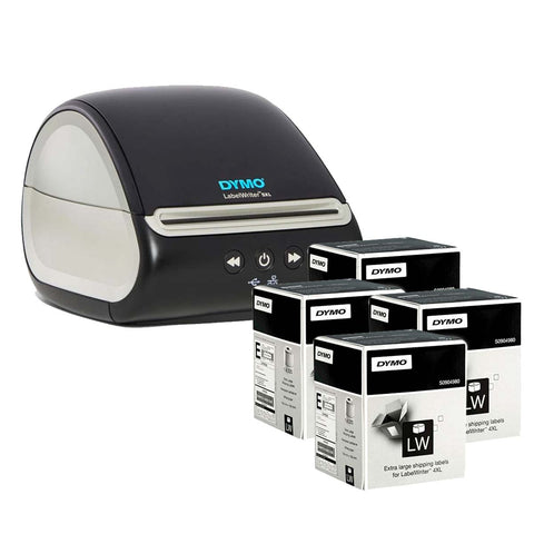 2023 DYMO LabelWriter 5XL Thermal Shipping Barcode Label Printer, Bundle with 4 x Label Rolls