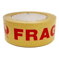 1 x Roll Eco Friendly Fragile Kraft Paper Packing Tape [50 metres x 48mm] 110 Micron Thickness